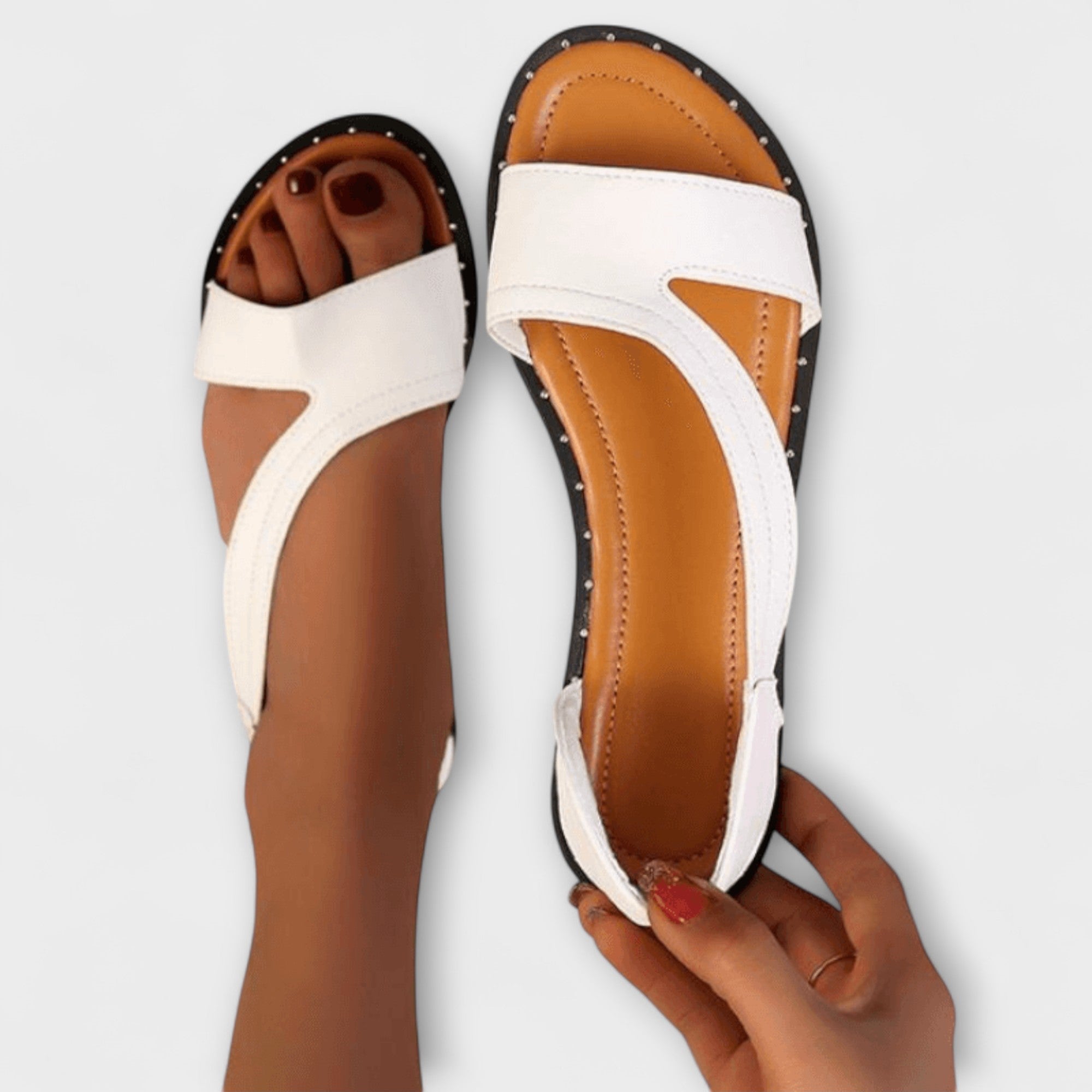 Sofía™ | SANDALIAS PLANAS ELEGANTES DE CUERO SUAVE PREMIUM